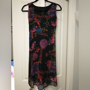 Unique Women's floral mesh dress
